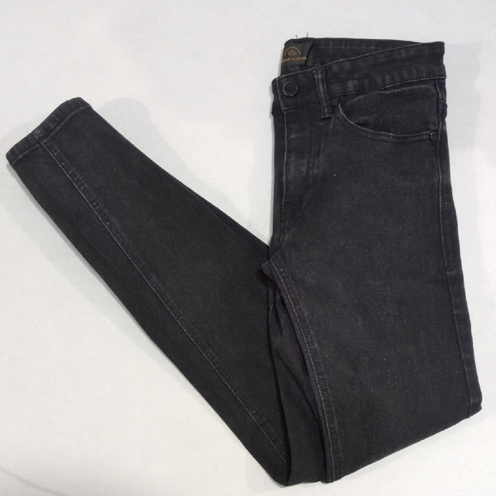 Boys Men's Black Skinny Jeans Across The Pond 28x30 Goth Punk Classic